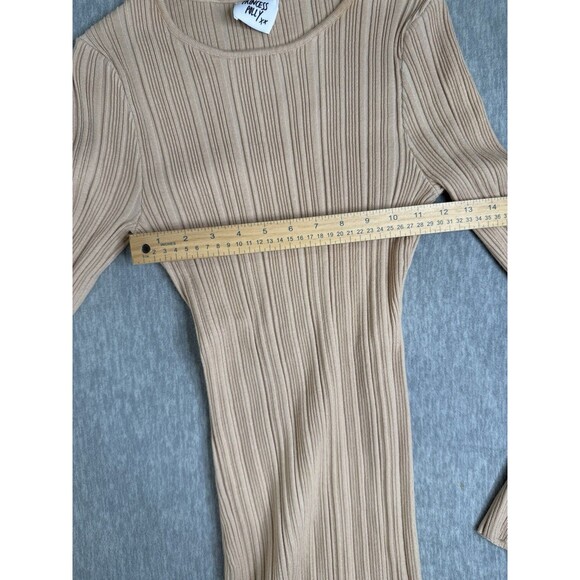 New Princess Polly SZ  S Nude Body Con Dress Ribbed long sleeve - Picture 5 of 6